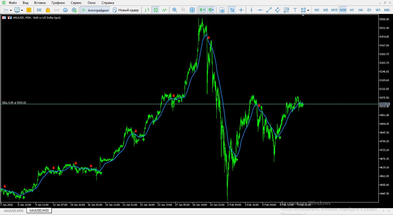 Trend Reversals on Smoothed Data — MT5 indicator, 0.007297_004